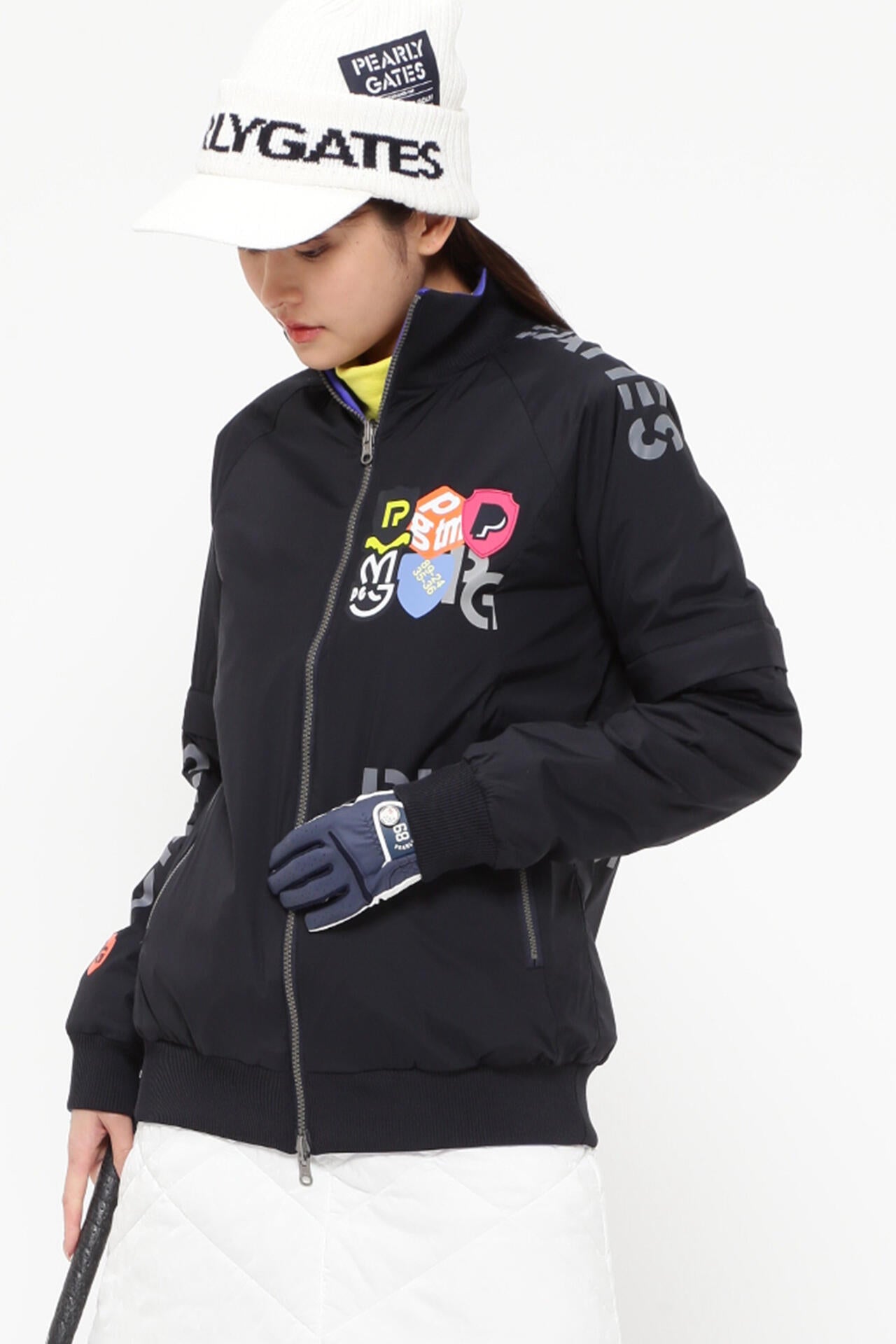 PEARLY GATES ストレッチリップストップ リバーシブル中綿ブルゾン