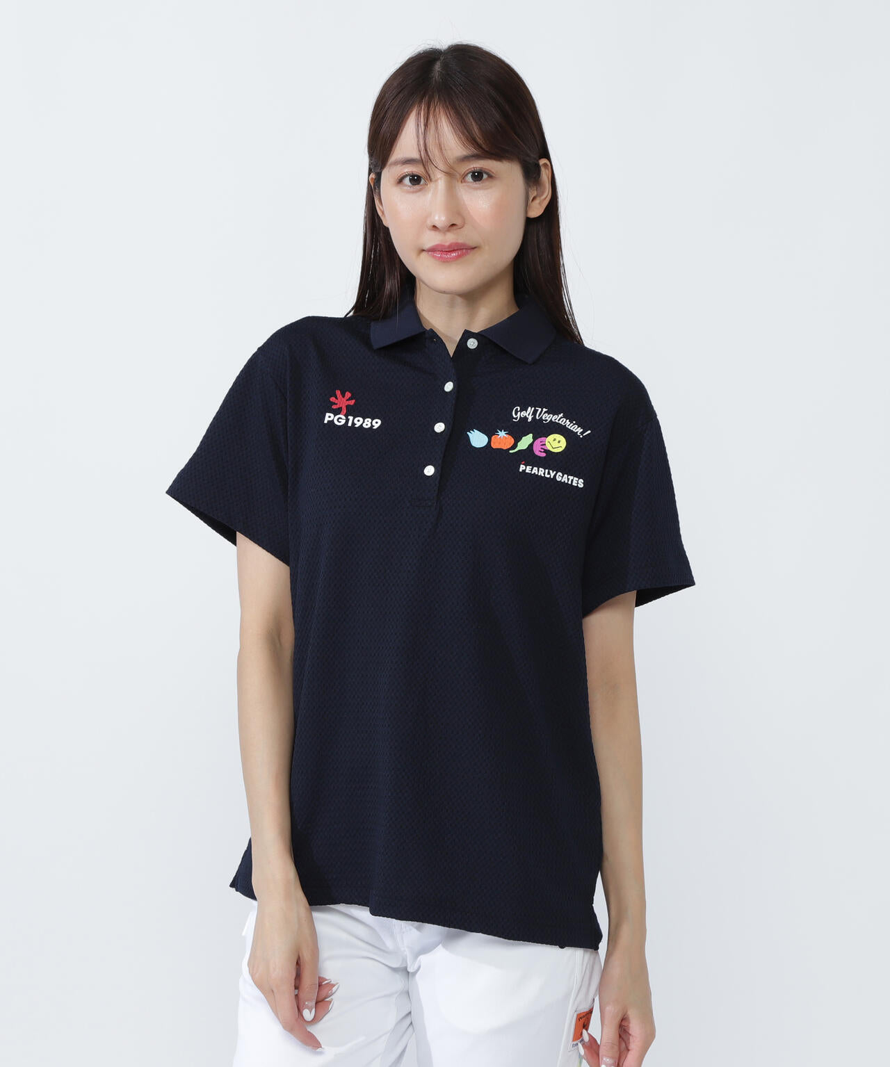 PEARLY GATES ヘリンボーンポロシャツ made in Japan PEARLY GATES