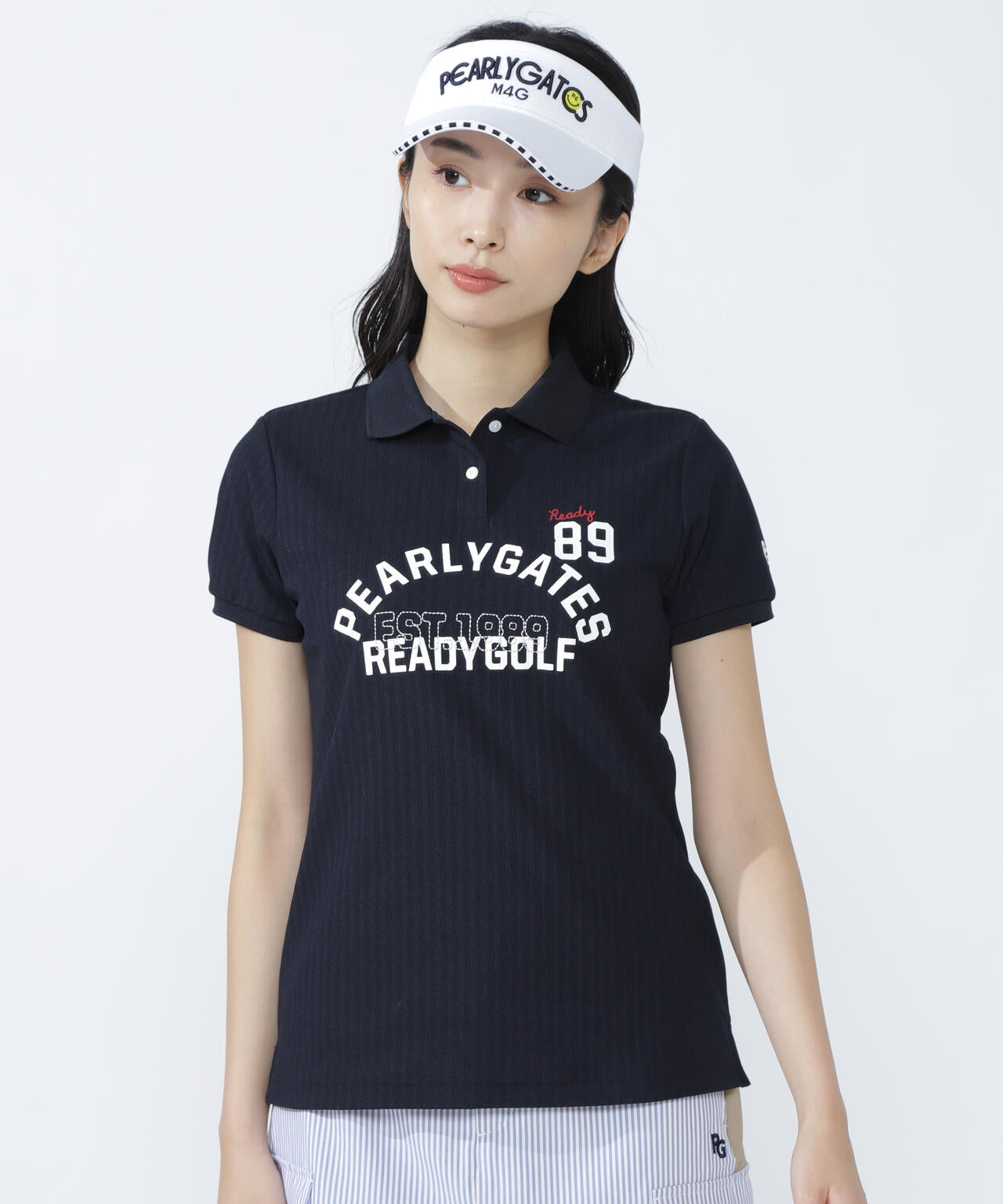 裏カノコストライプ調半袖ポロシャツ | PEARLY GATES（パーリーゲイツ