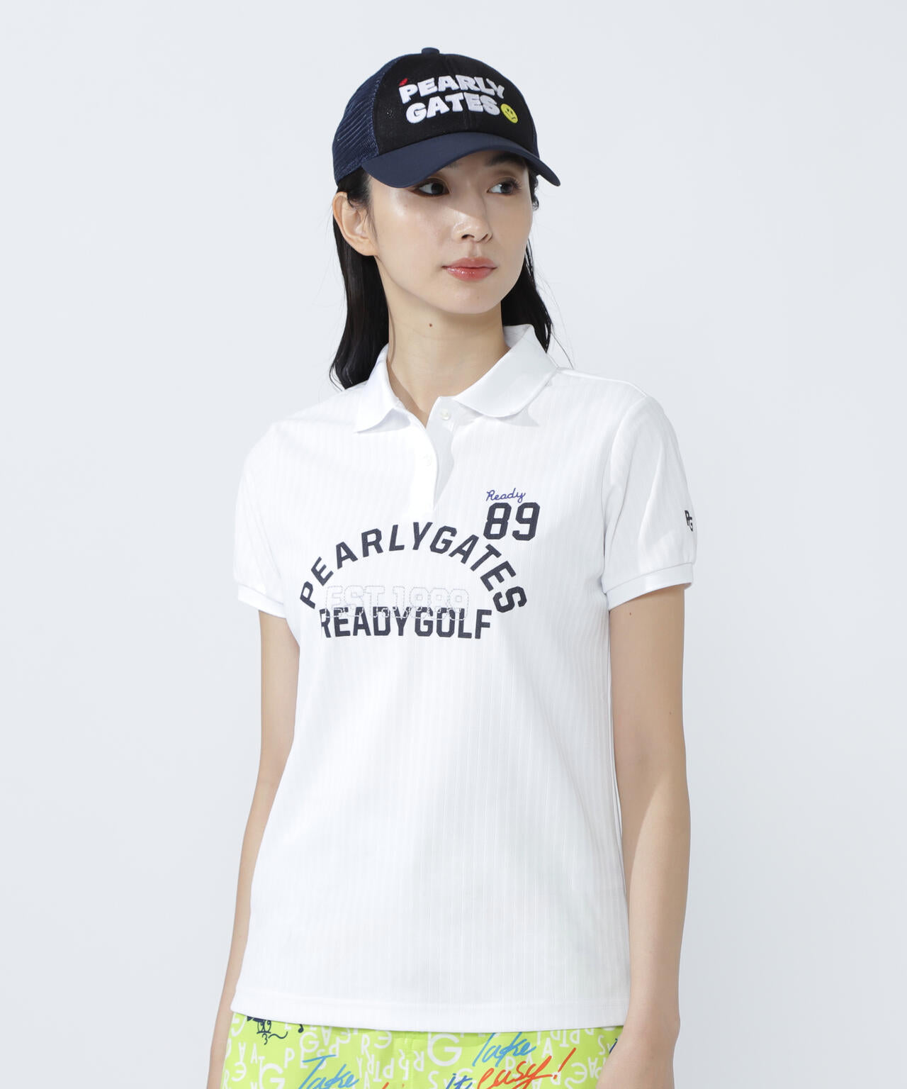 裏カノコストライプ調半袖ポロシャツ | PEARLY GATES（パーリーゲイツ