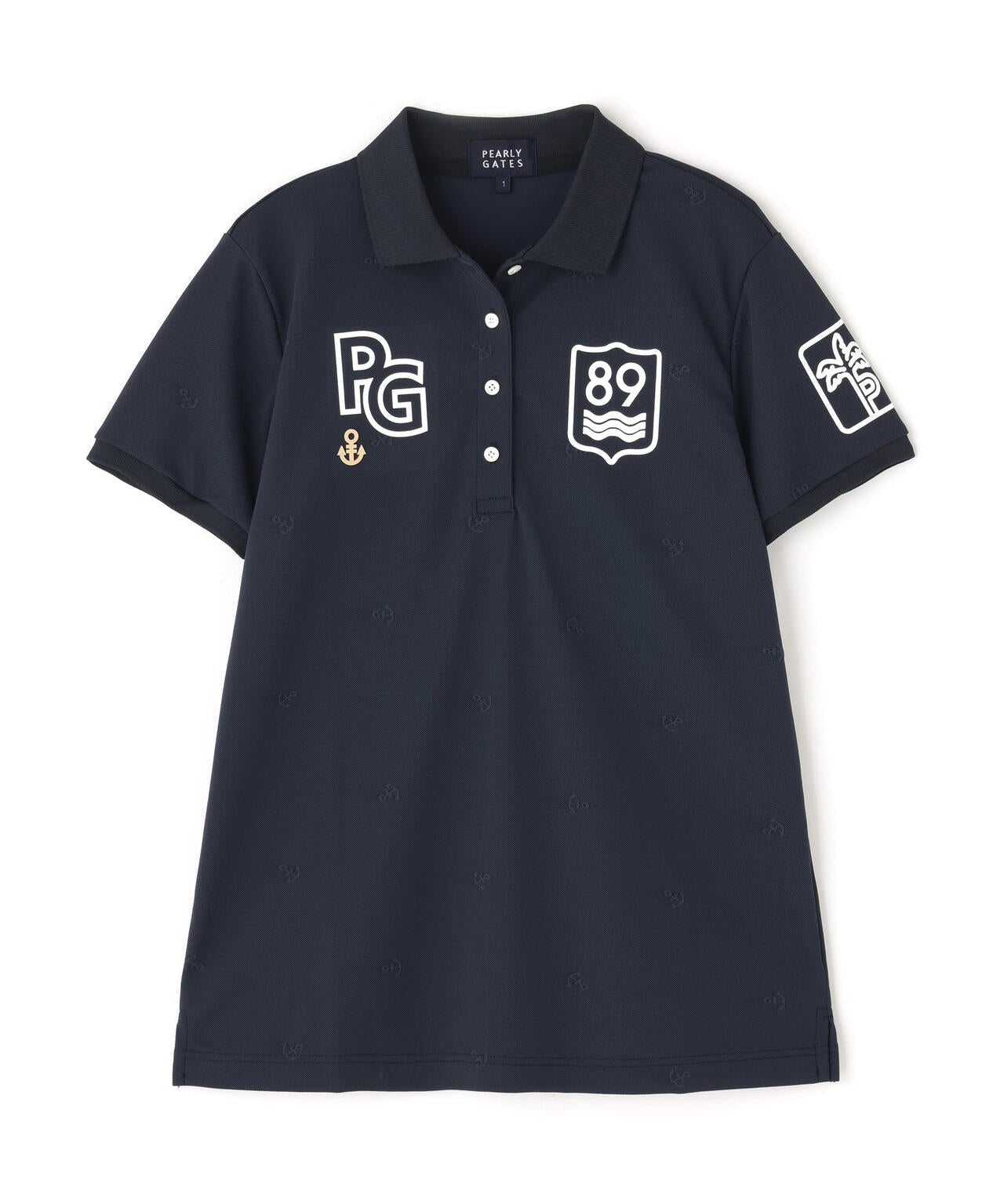 ストレッチカノコアンカージャガード半袖ポロシャツ | PEARLY GATES