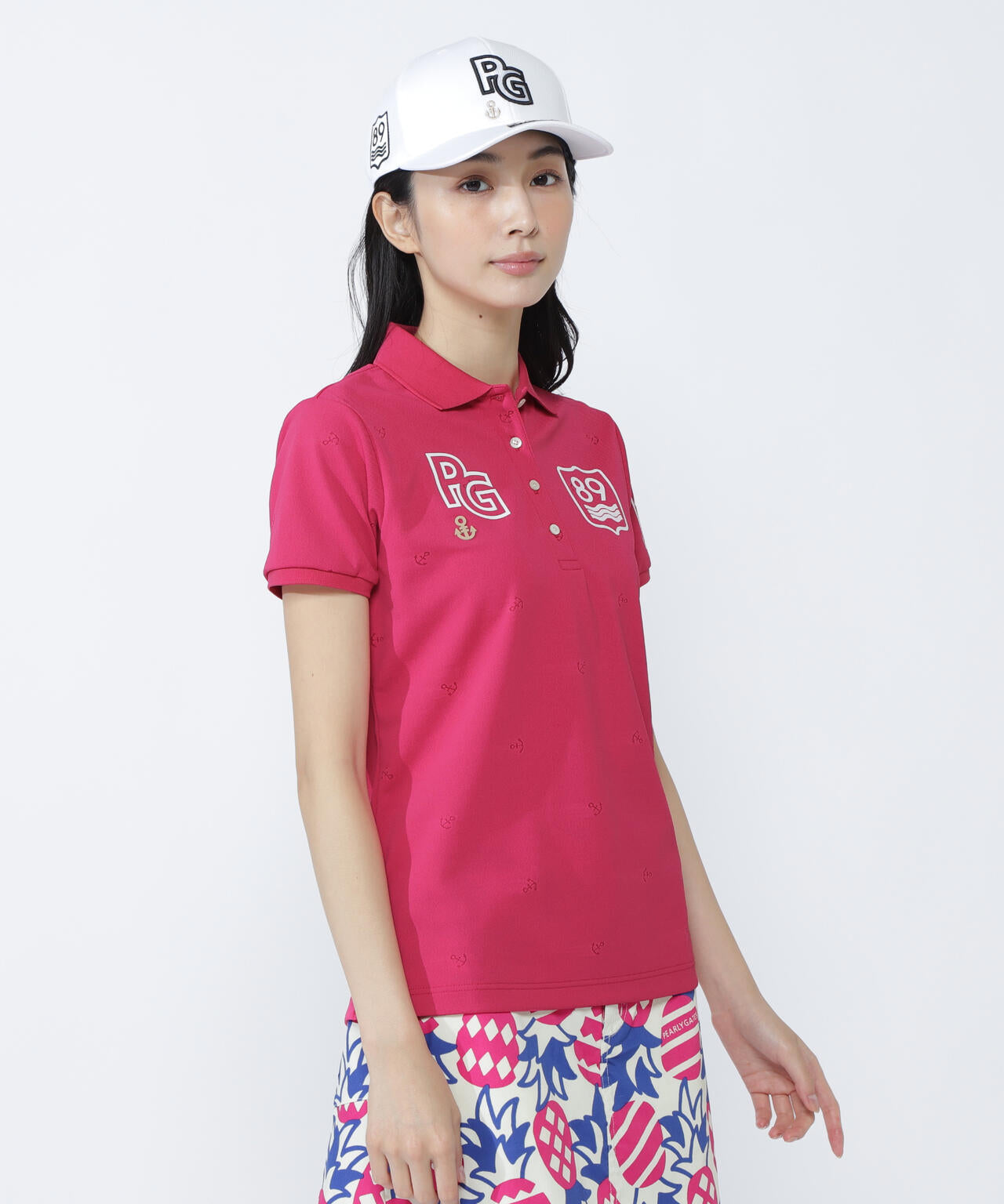 ストレッチカノコアンカージャガード半袖ポロシャツ | PEARLY GATES