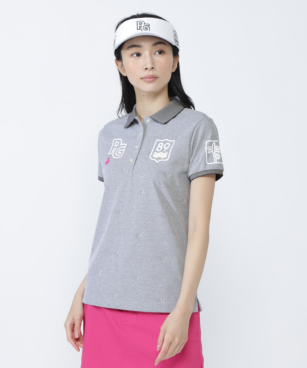 ストレッチカノコアンカージャガード半袖ポロシャツ | PEARLY GATES