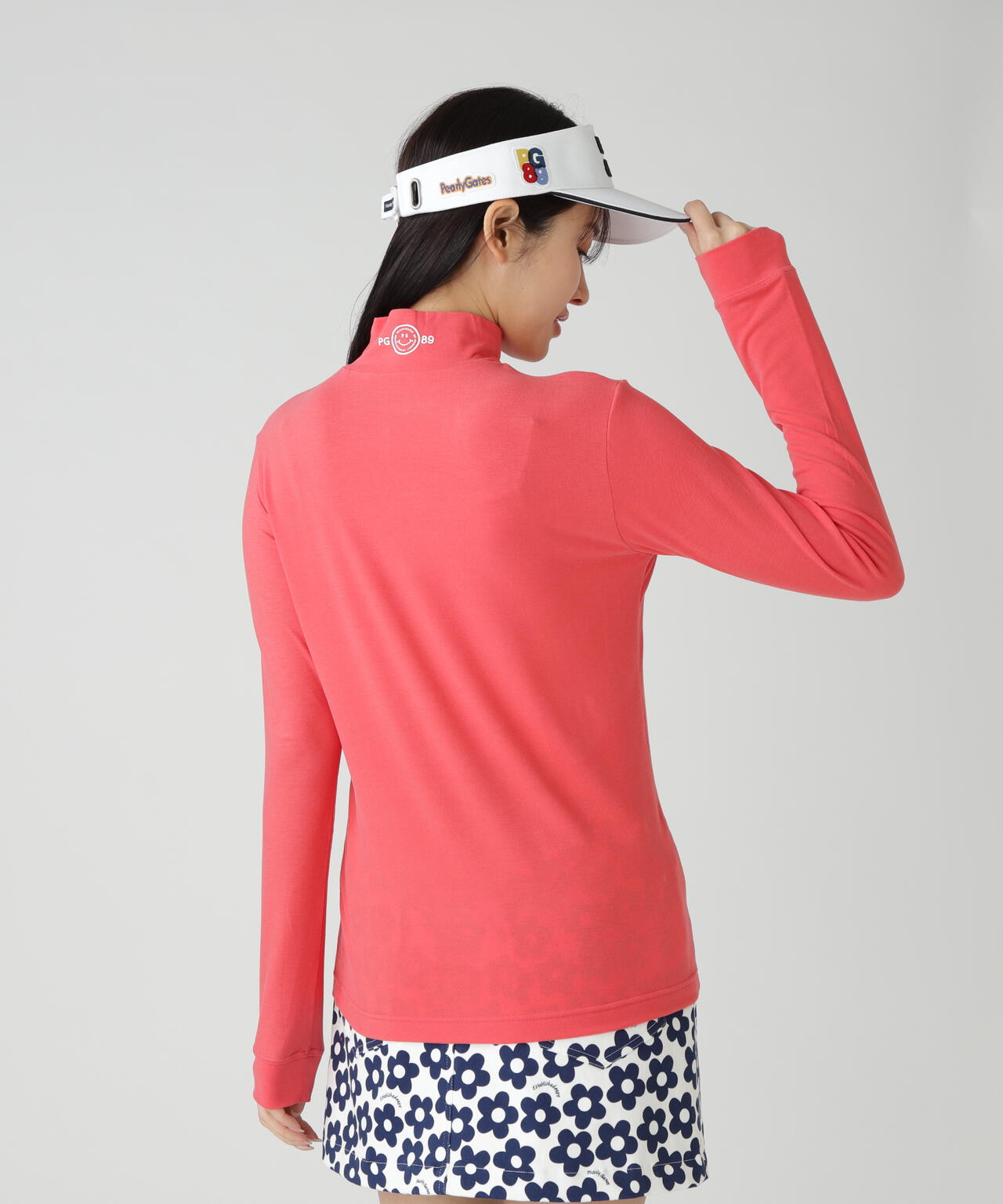 459 パーリーゲイツ 長袖モックネック ピンク 日本製 レディース 1 M