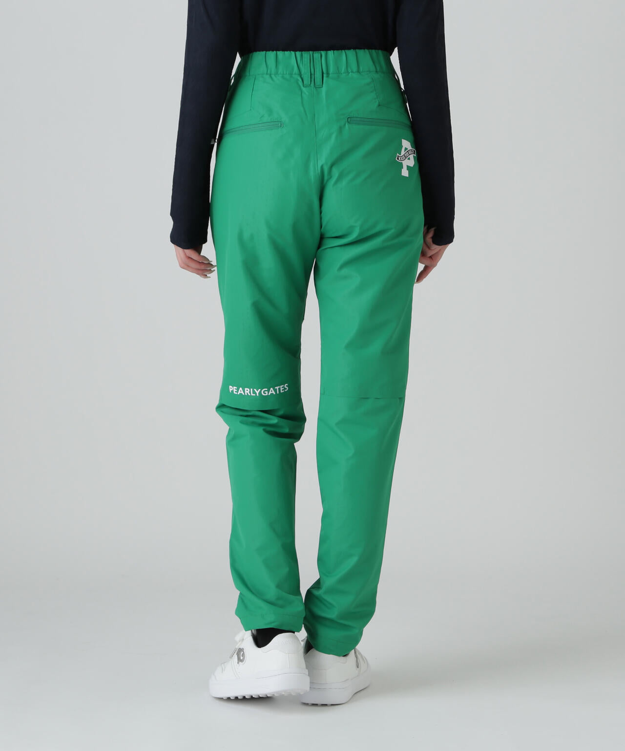PEARLY GATES】ゴルフ 中綿パンツ ロゴ刺繍 濃緑 ライダース調 楽天
