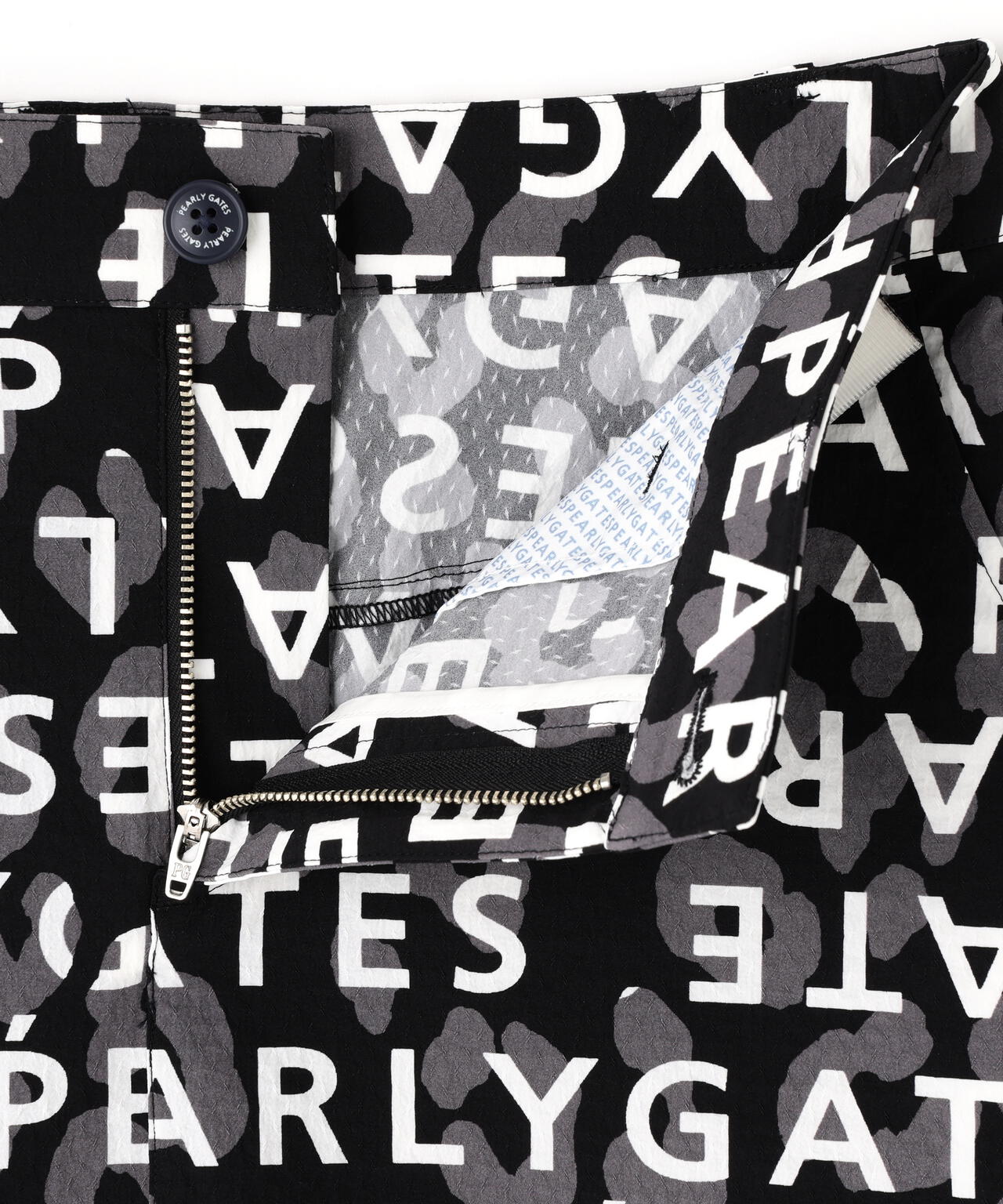 Nyストレッチドビースカート ＜ロゴヒョウ柄＞ | PEARLY GATES