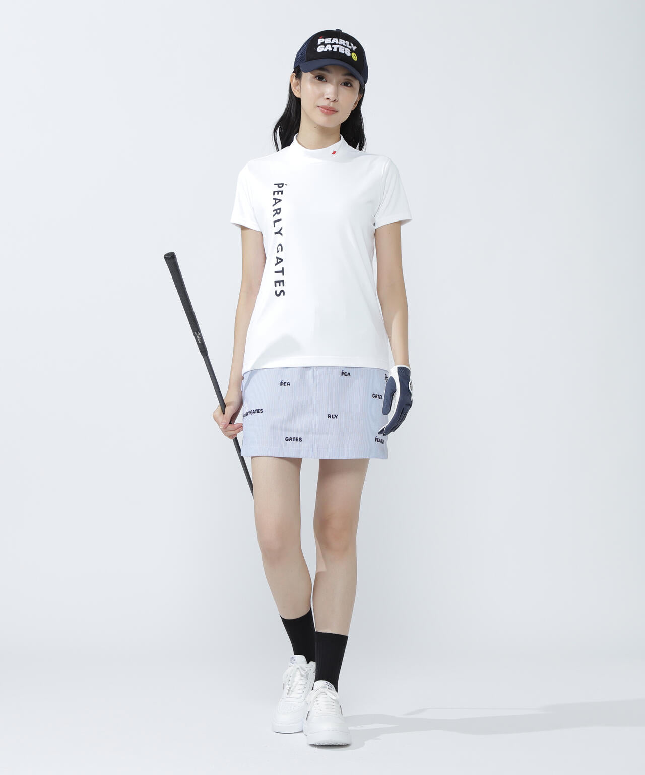 Peサッカーストライプスカート | PEARLY GATES（パーリーゲイツ