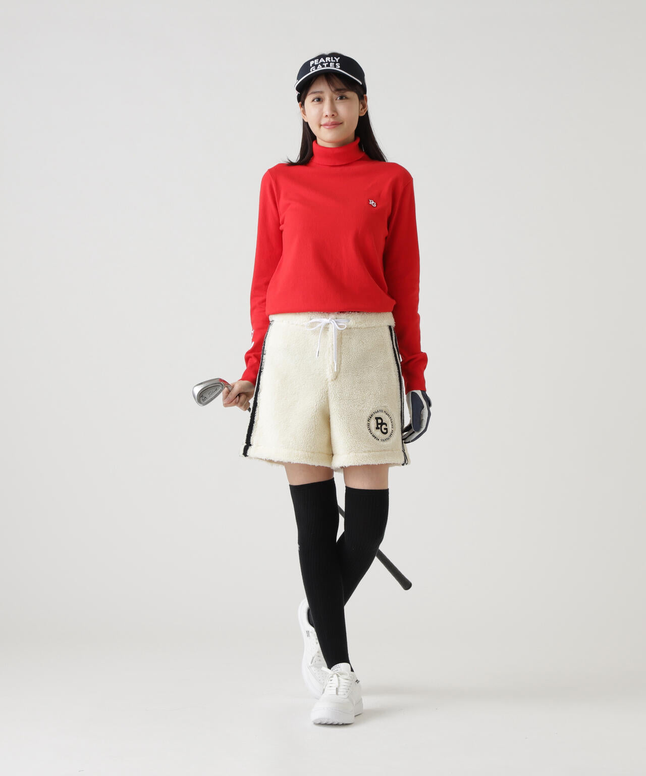 パーリーゲイツ カシミアタッチ タートルニット 5 カシミヤタッチ