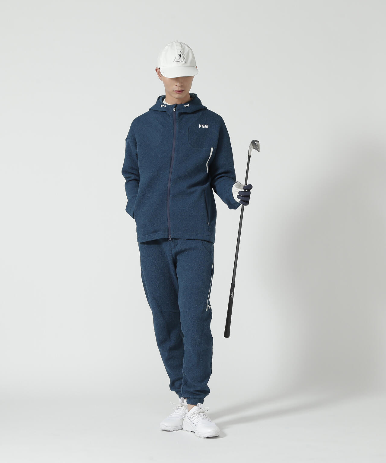 PGG】【直営店舗&公式オンライン限定】ストレッチデニットフルジップ