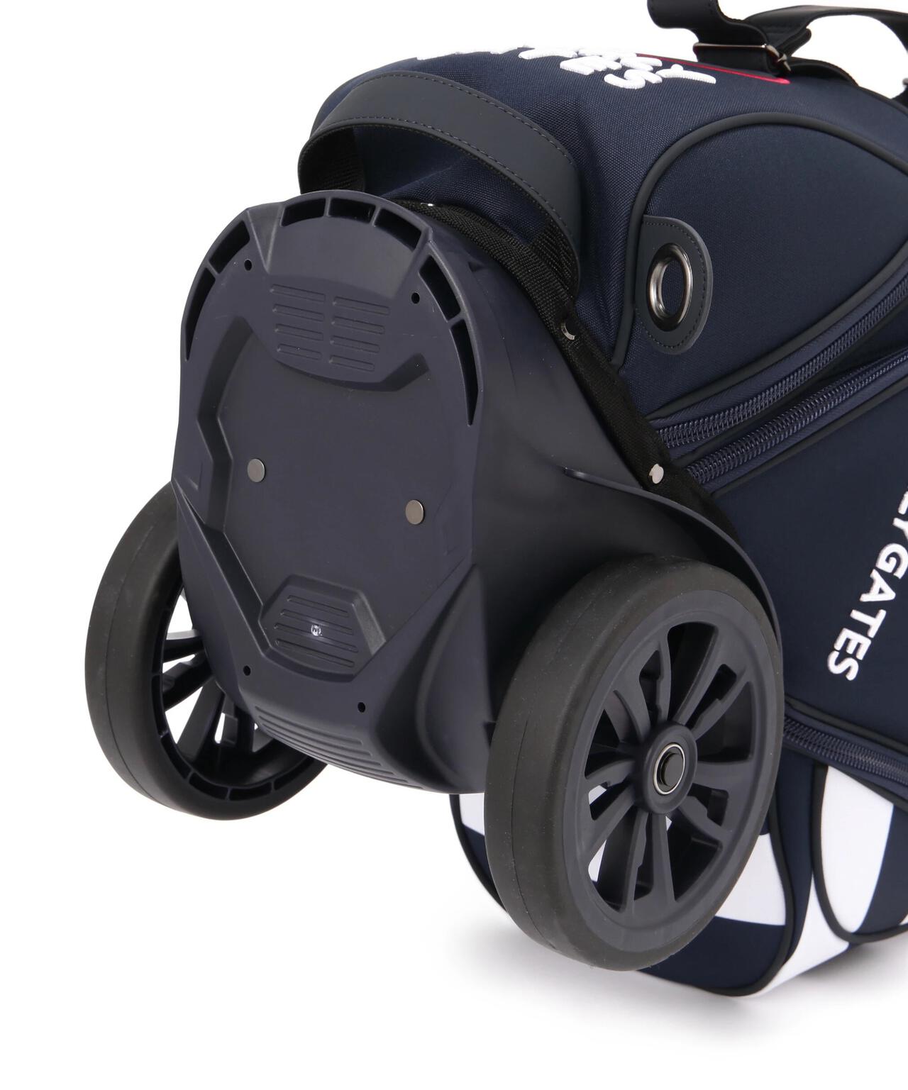 キャスター付きボーダー柄キャディバッグ (46インチ対応)(9型) (UNISEX