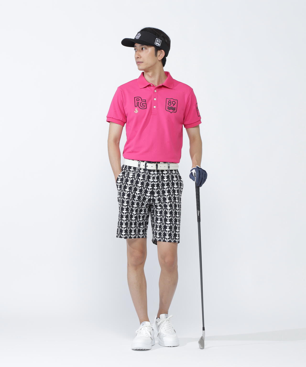 ストレッチカノコアンカージャガード半袖ポロシャツ | PEARLY GATES