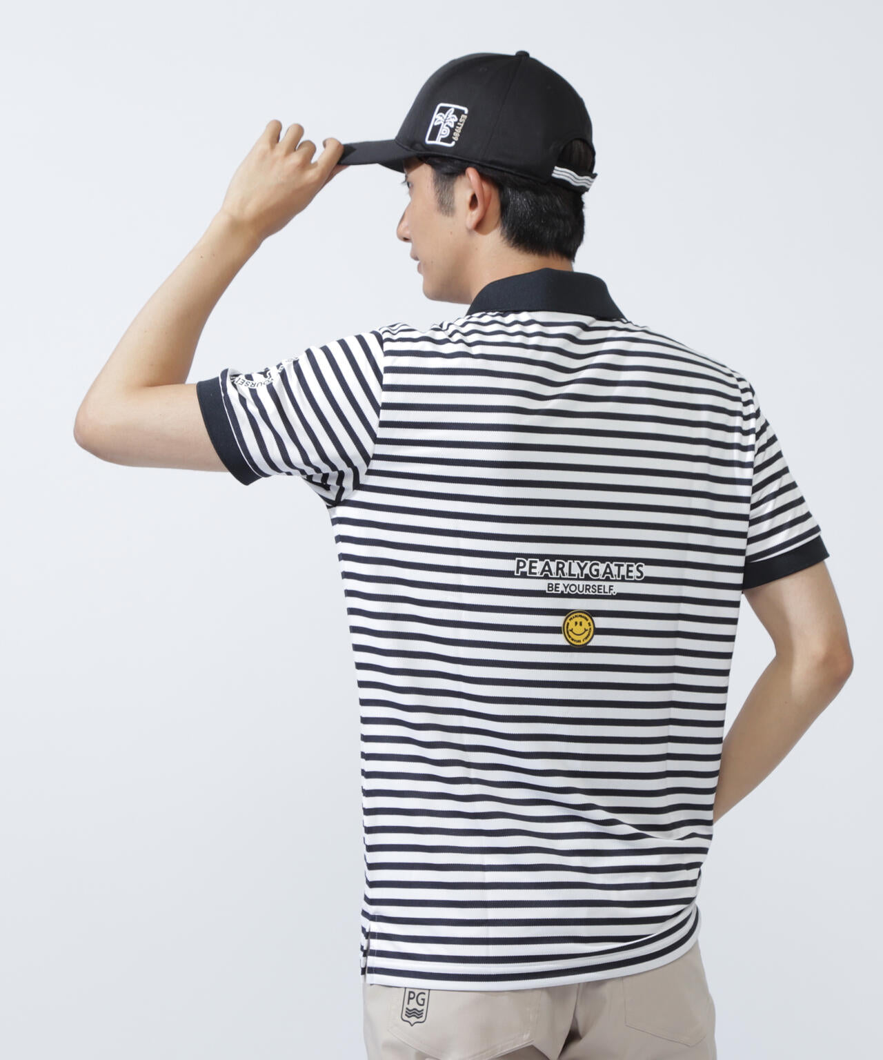 PG is PG ハイゲージストレッチBOXカノコ半袖ポロシャツ ＜ボーダー柄