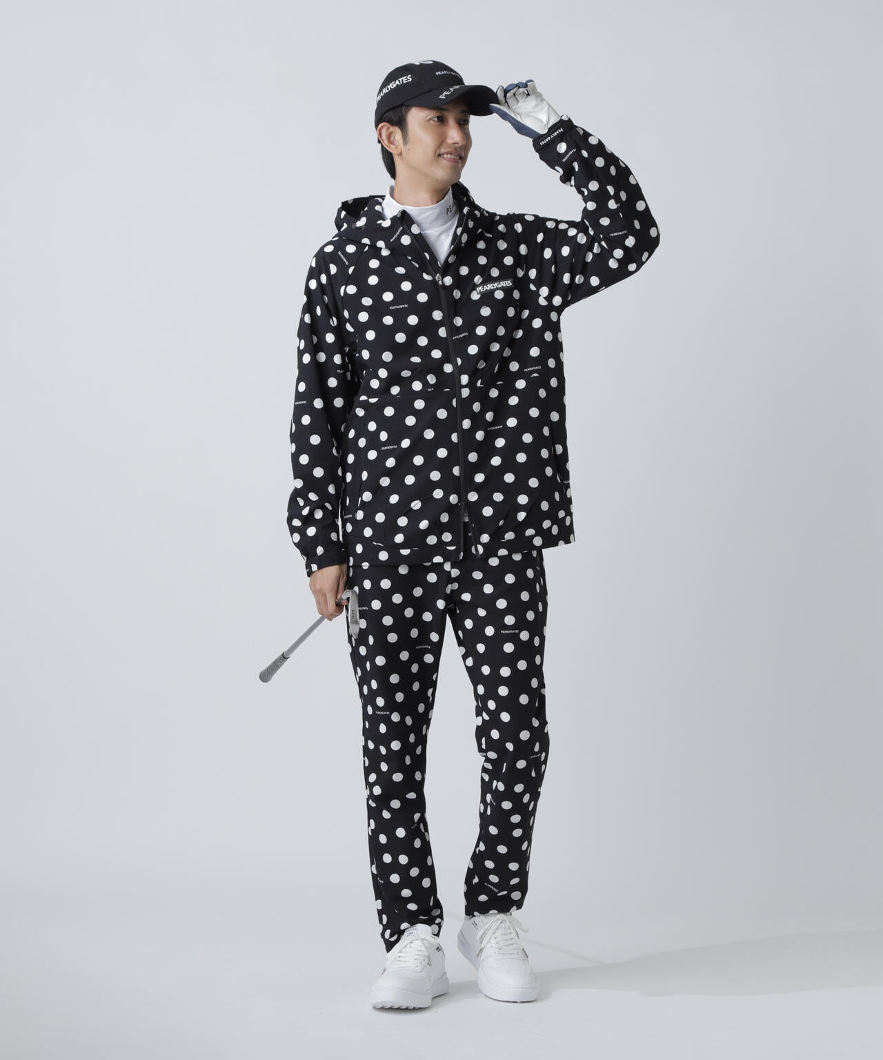 Peストレッチサッカー フルジップフーディ ＜ランダムドット柄