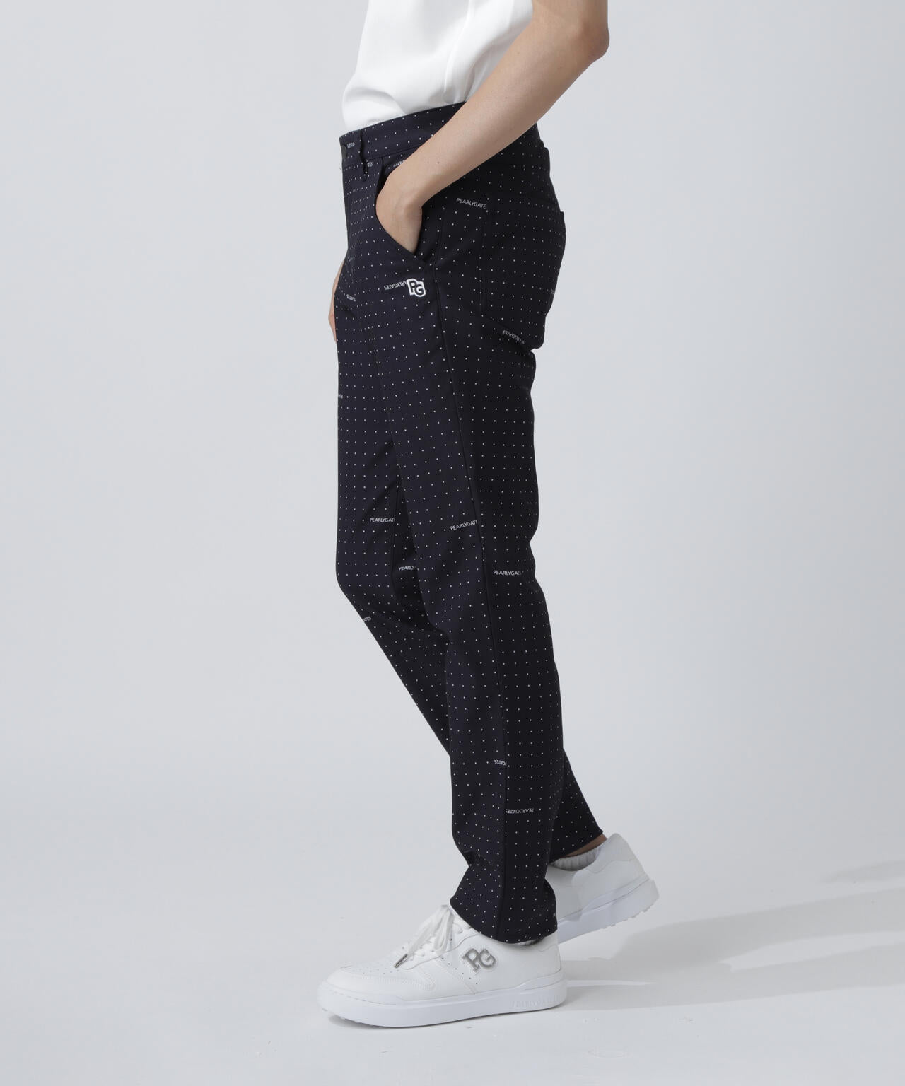 パーリーゲイツ 花柄 スリムフィットパンツ 秋冬用 パーリーゲイツ 花