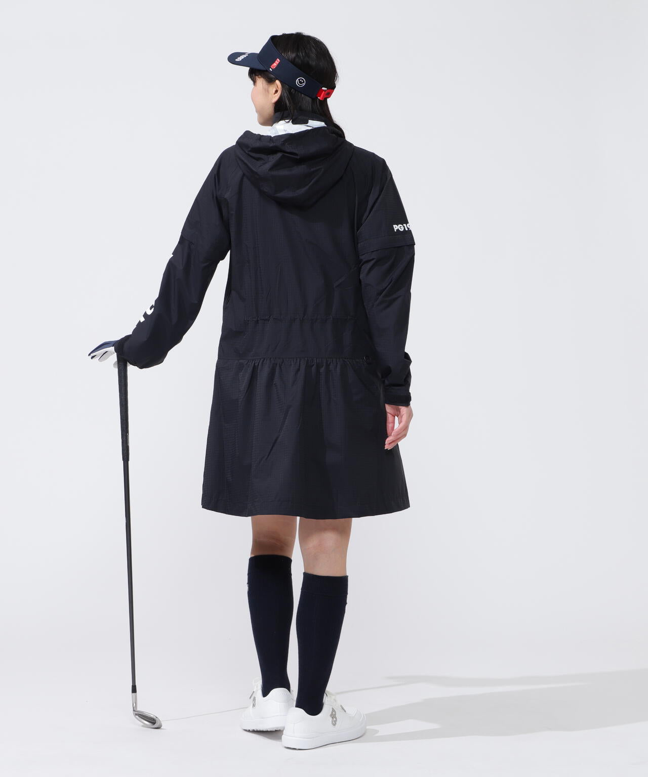 パーリーゲイツ ワンピース ネイビー ブルゾン型 ジップアップ ダウン