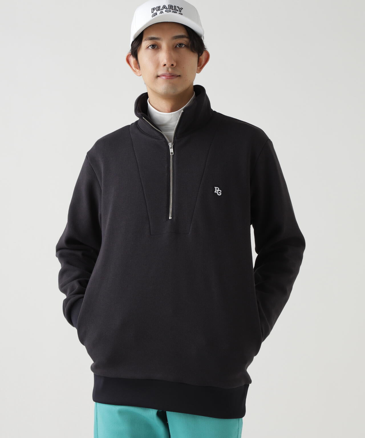 ツイル裏毛スウェットハーフジップアップ | PEARLY GATES（パーリー