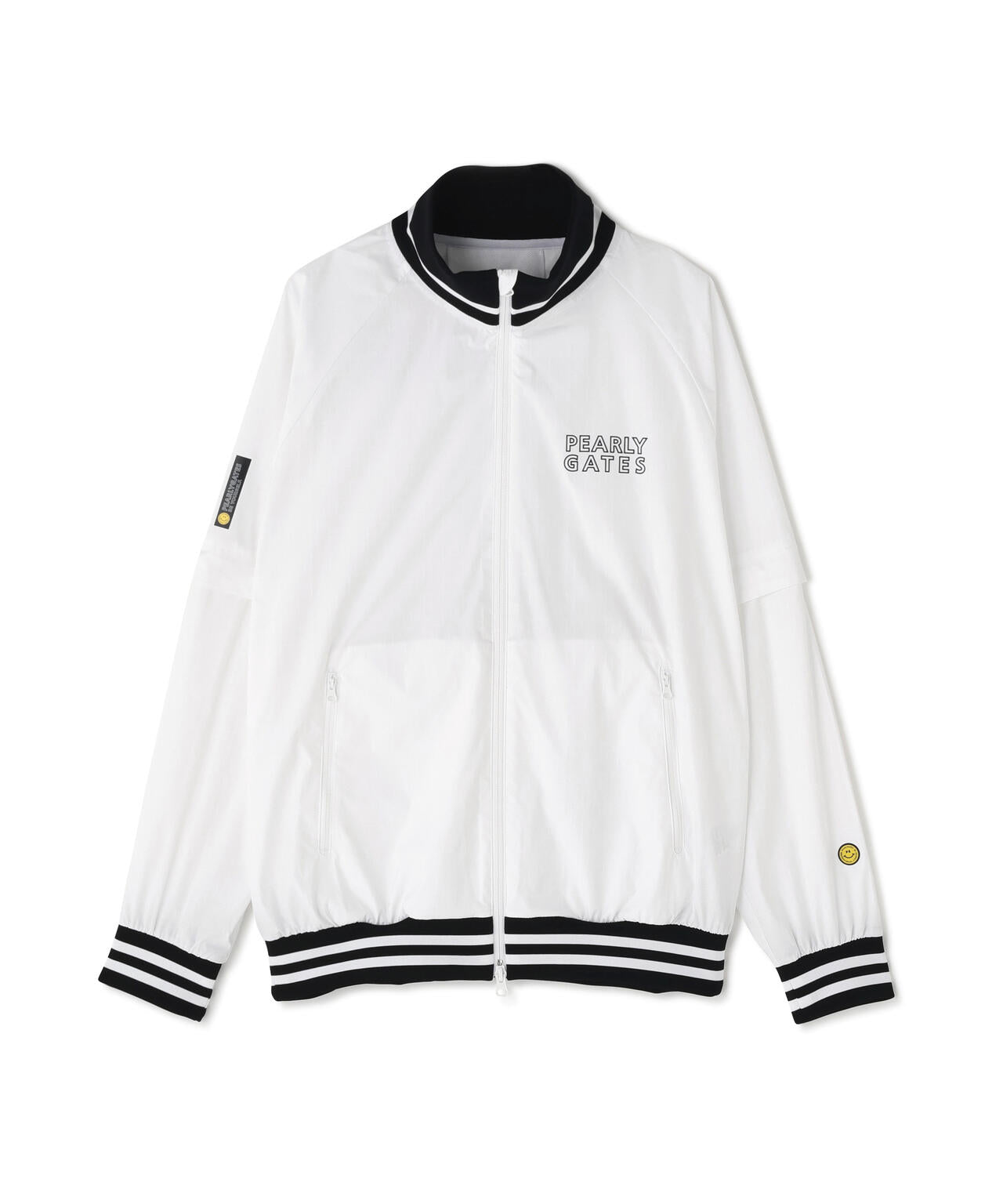 PG is PG ロゴジャガードポリエステルタフタジップアップブルゾン