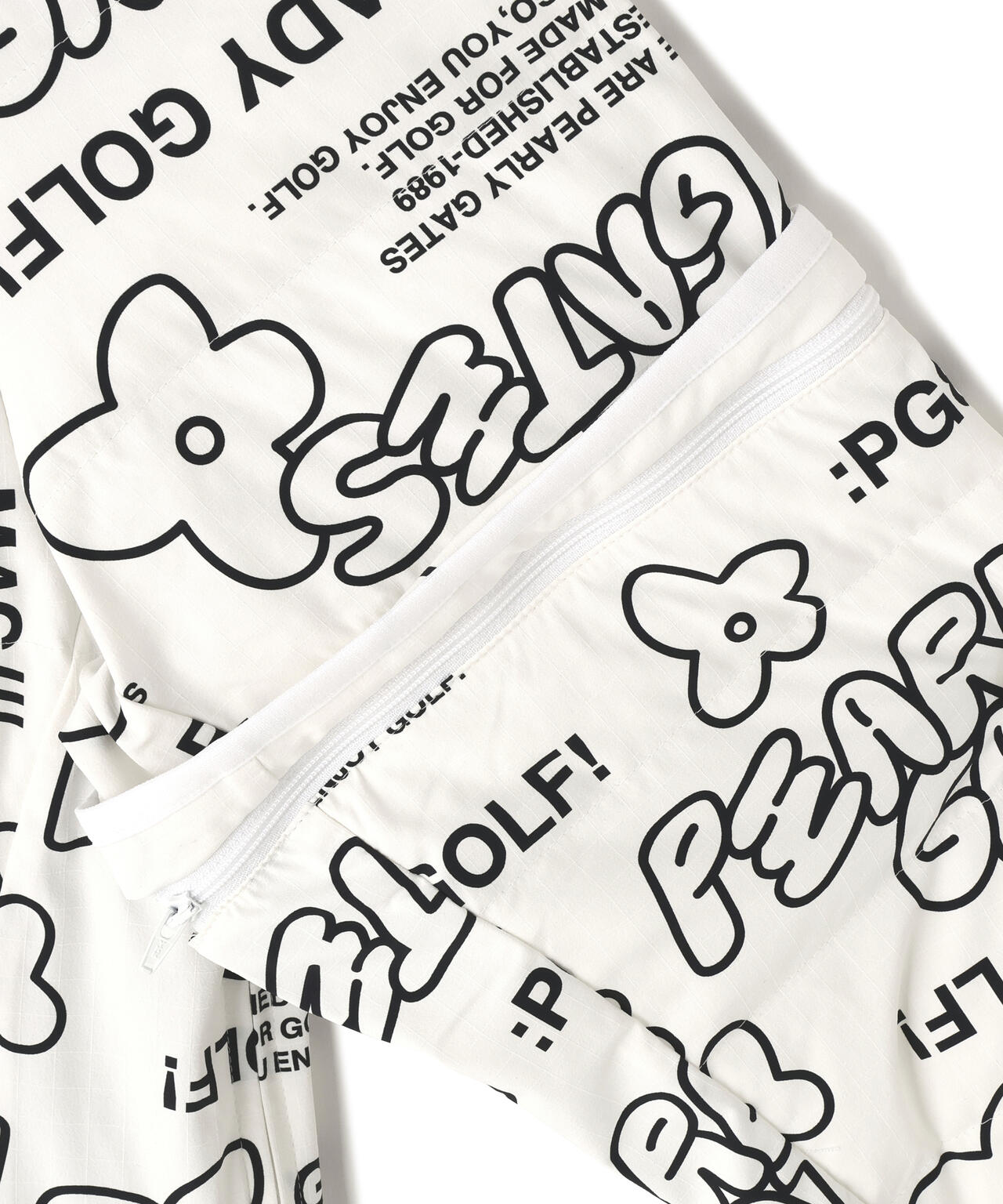 NyストレッチBIGリップストップ中綿2WAYスニードジャック ＜ロゴ×花柄