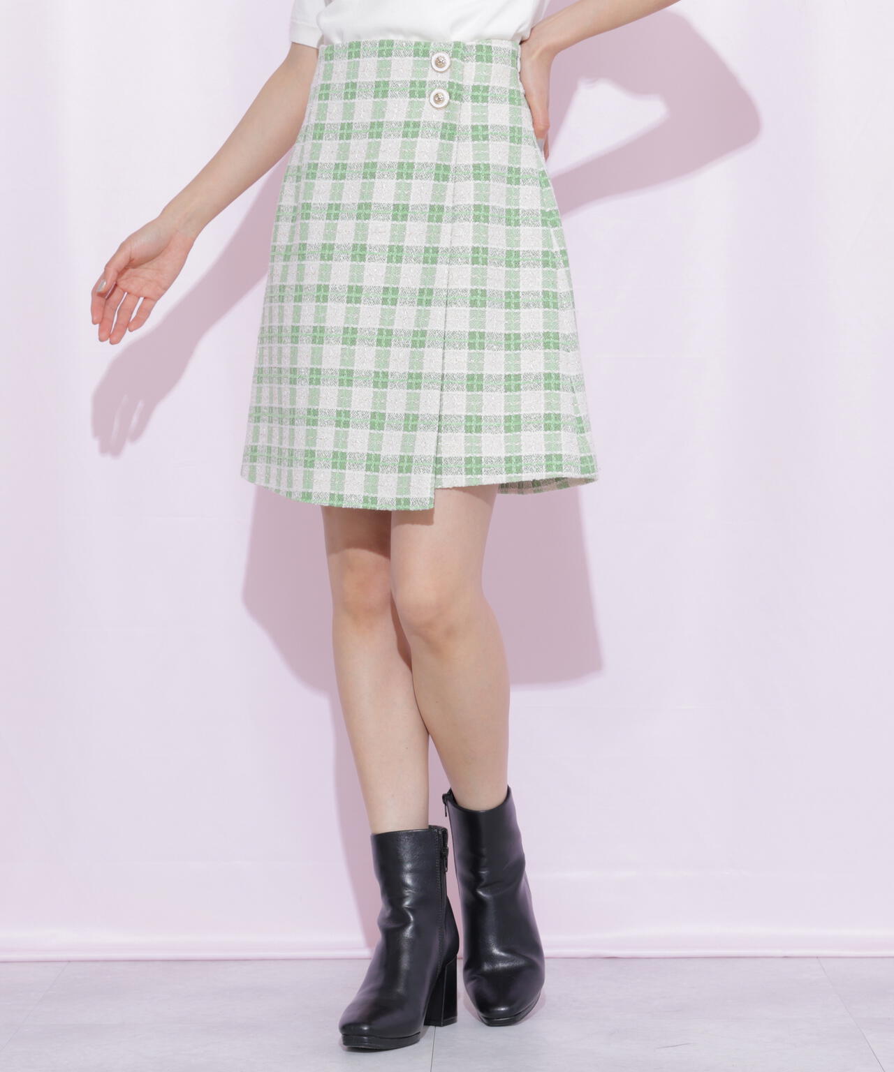 ブロックチェックツィードミニスカート | JILL by JILL STUART（ジル