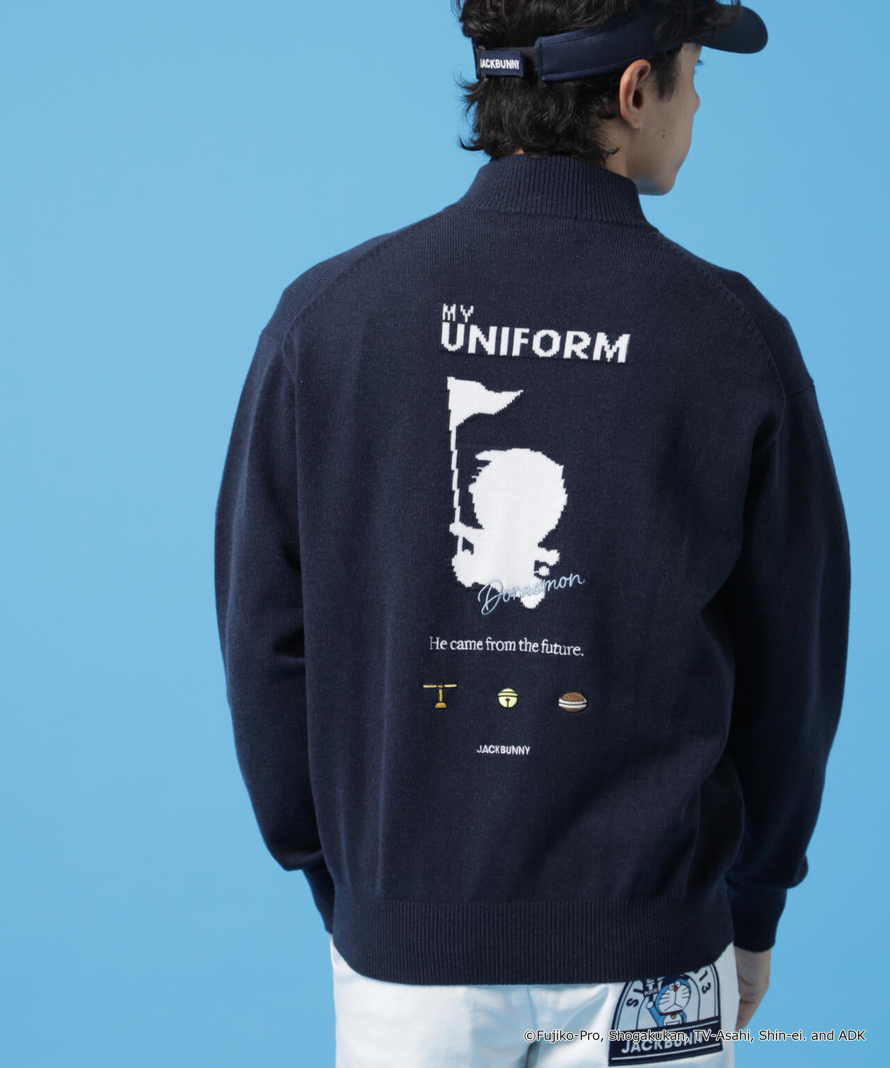 ドラえもん】ダブルジャガードハーフジップニットプルオーバー | Jack