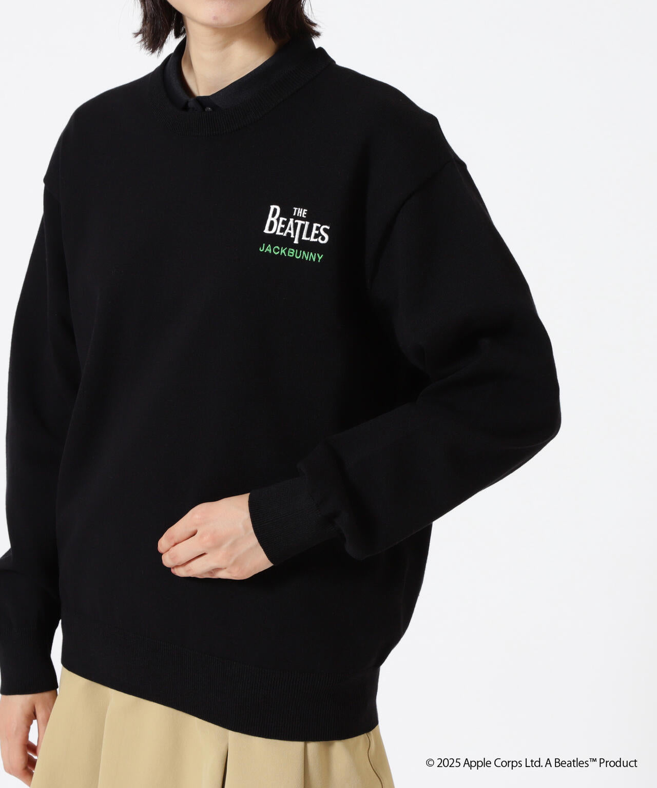 The BEATLES ×Jack Bunny!!】長袖クルーネックニットプルオーバー