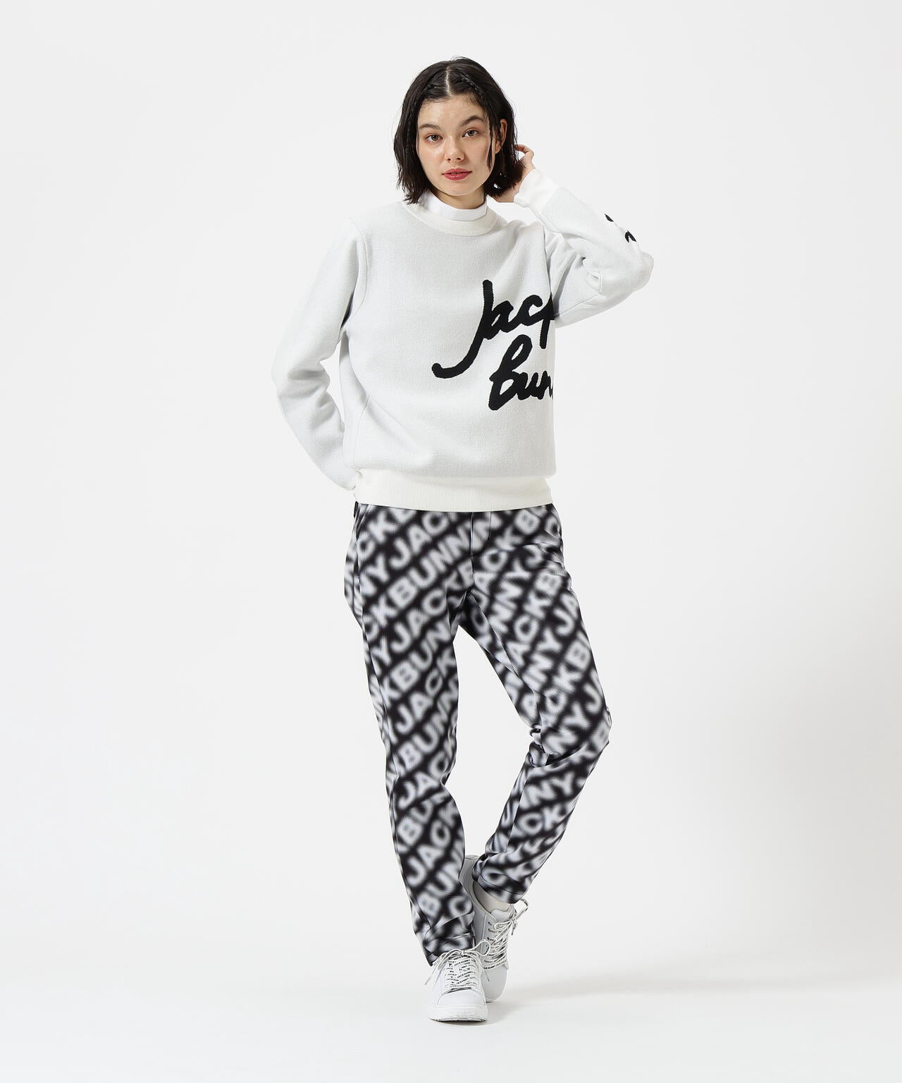 防風裏地付きクルーネックニットプルオーバー | Jack Bunny