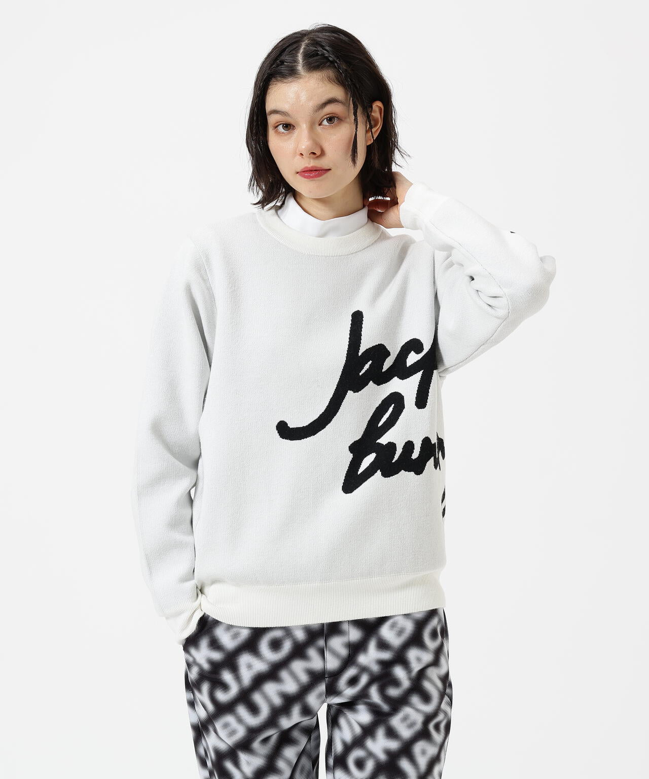 防風裏地付きクルーネックニットプルオーバー | Jack Bunny