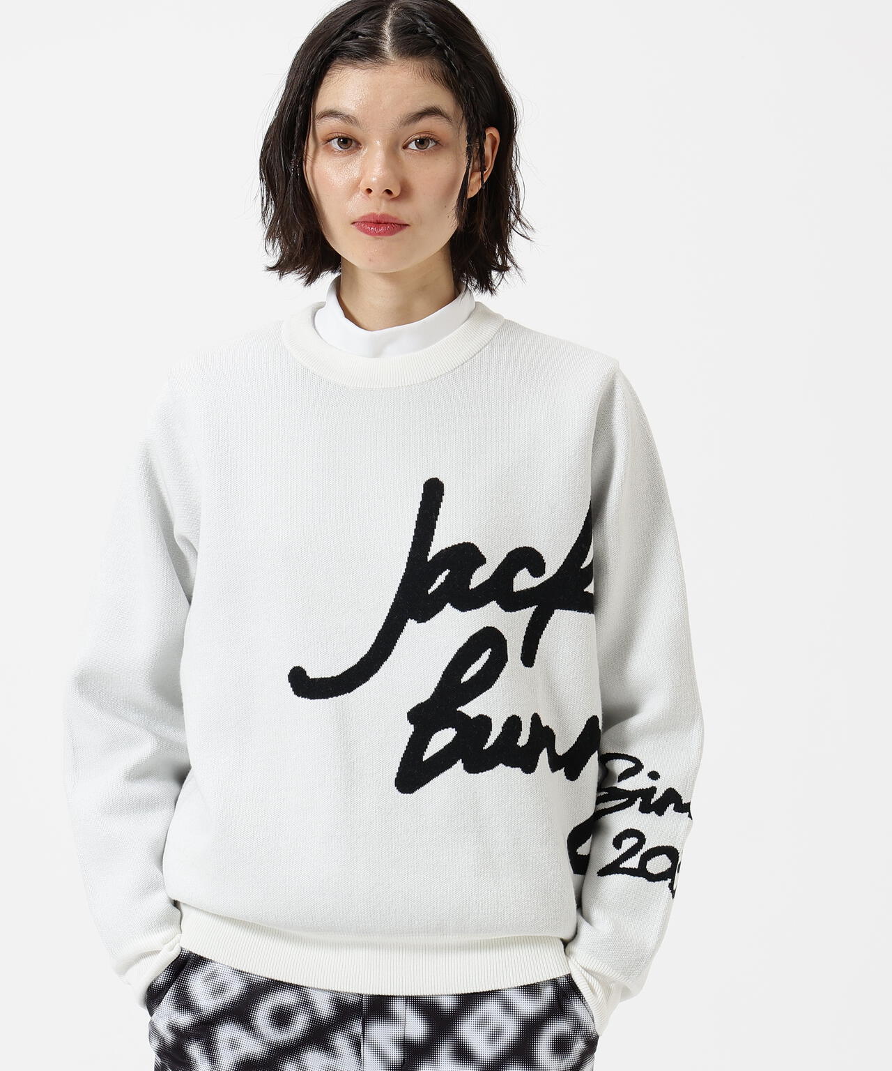 防風裏地付きクルーネックニットプルオーバー | Jack Bunny