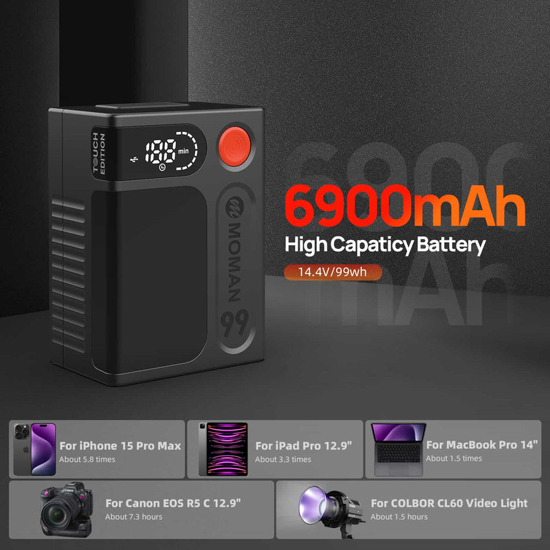 99Wh V-mount Camera Battery Moman Power 99 Touch | Moman