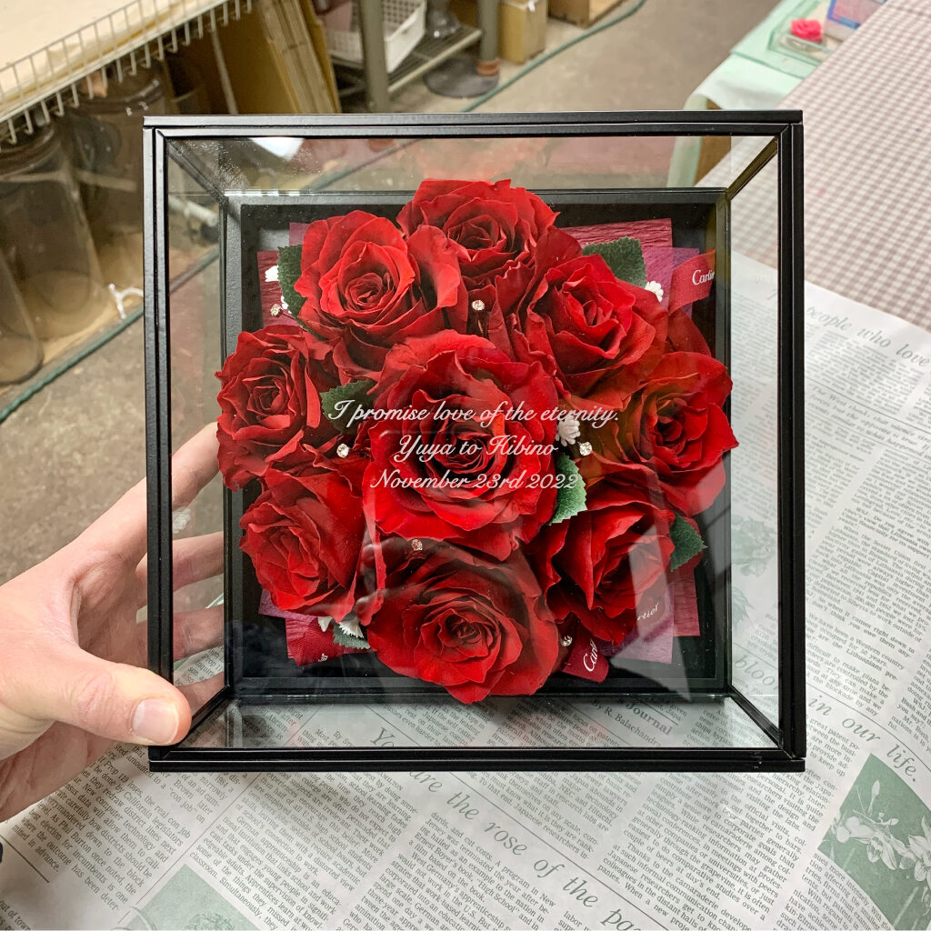 ガラスボックス（M） | プリザーブドフラワー加工専門店【モン