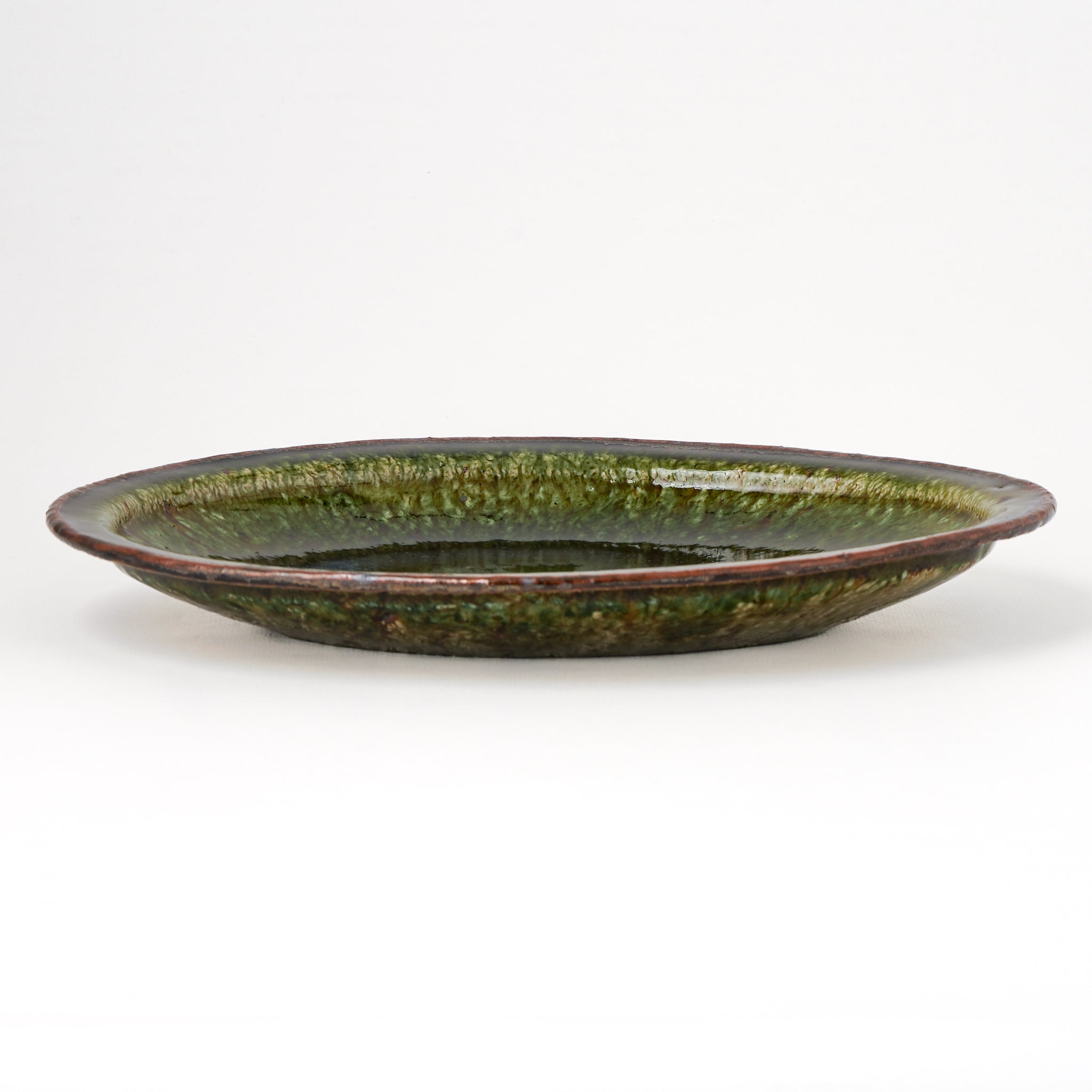 大沼道行 オーバル皿 M 織部 E – mono+iku 育む、暮らしの道具店