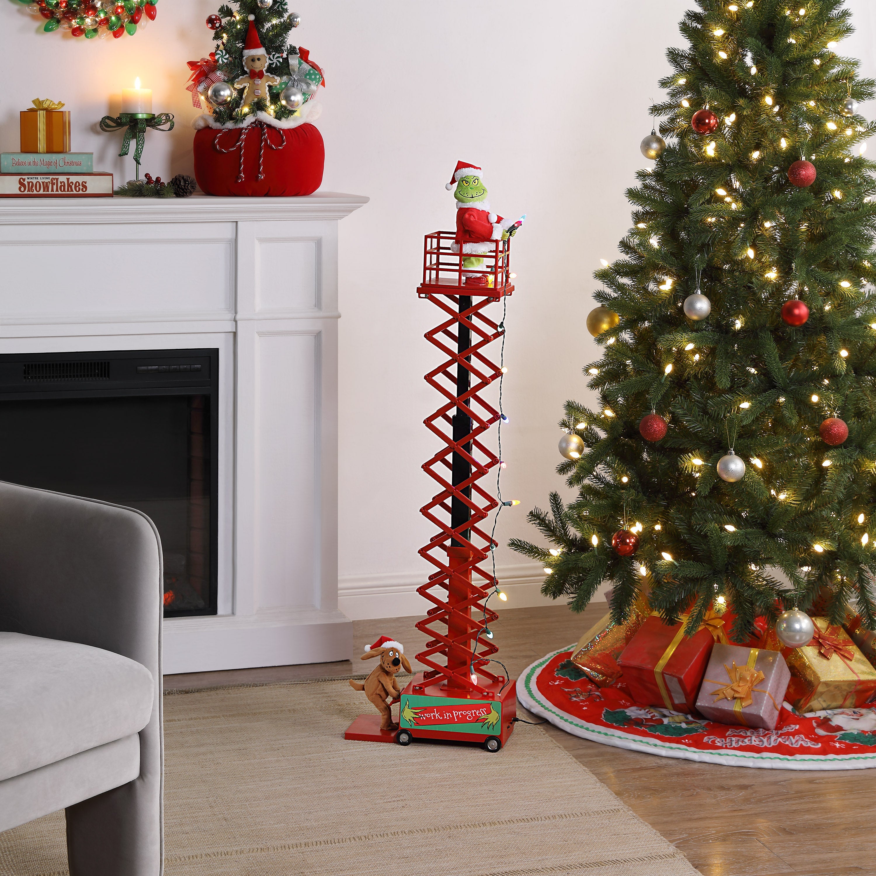 Mr. Christmas 50 in. Animated and Musical Lift - Grinch in the