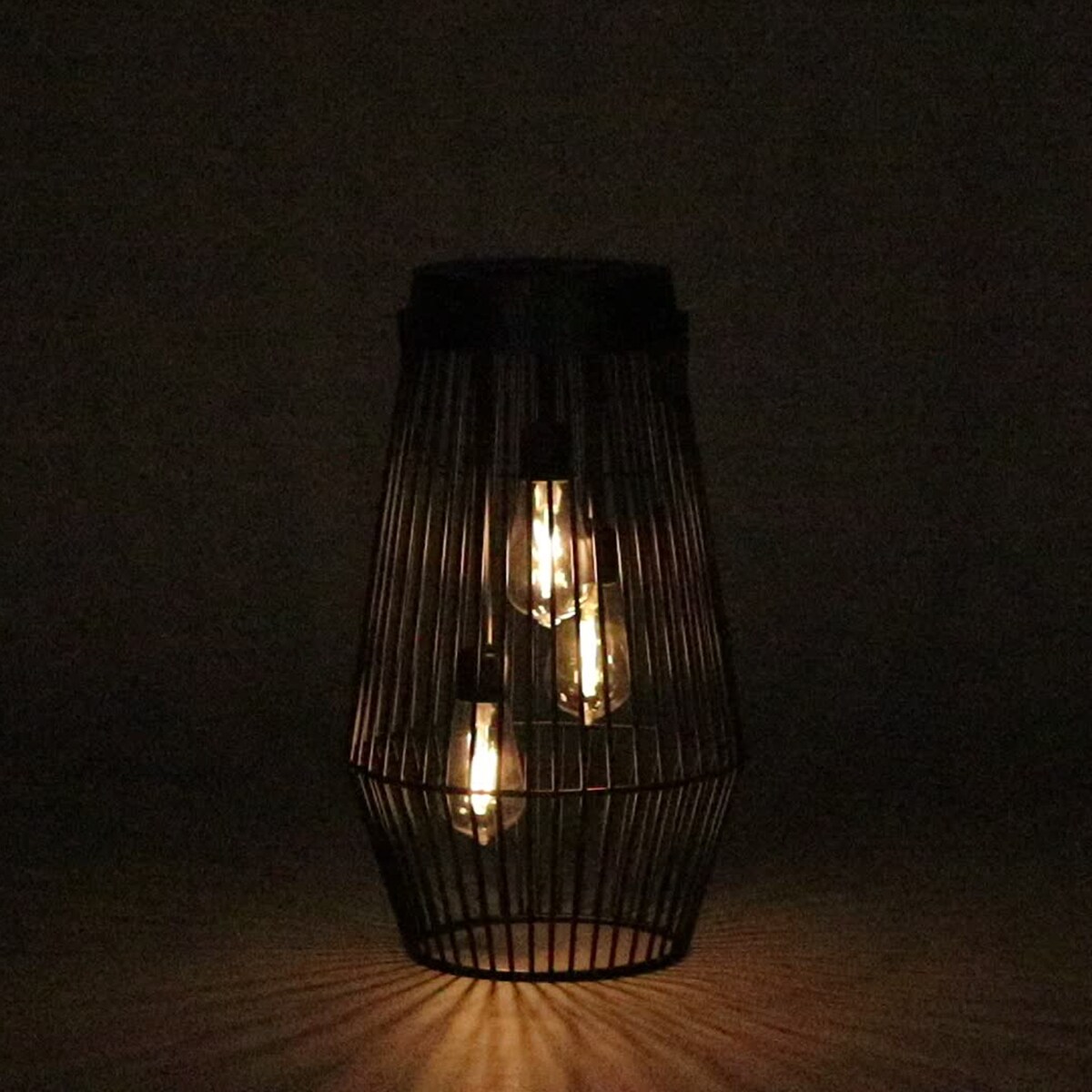 Style Selections 8.5-in x 15-in Black Metal Solar Outdoor