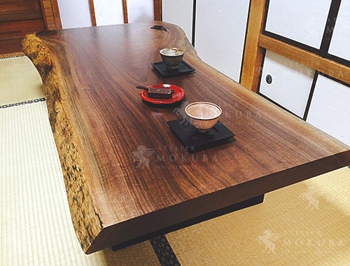 ローテーブルxウォールナット【福岡県 個人住宅】和の雰囲気にもマッチ