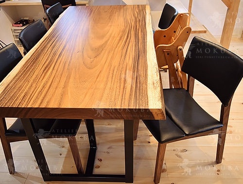 ダイニングテーブルxチェア・ベンチxモンキーポッド【佐賀県 個人住宅