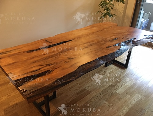ダイニングテーブルx屋久杉【東京都品川区 個人住宅】屋久杉一枚板