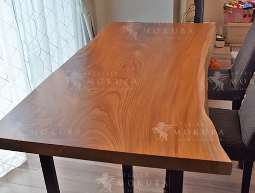 ダイニングテーブルxケヤキ【東京都品川区】ケヤキ一枚板ダイニング