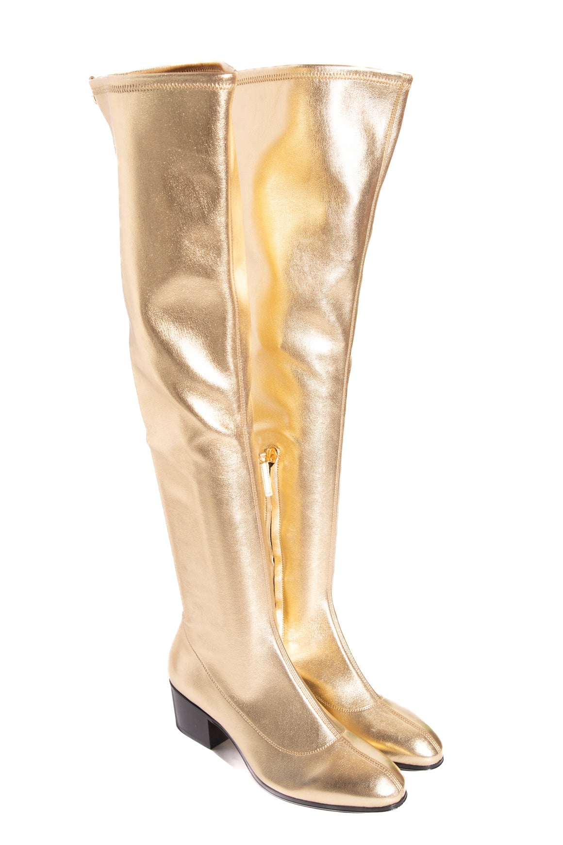 Giuseppe Zanotti Gold Knee High Boots (Sz. 36) | MOSS Consignment