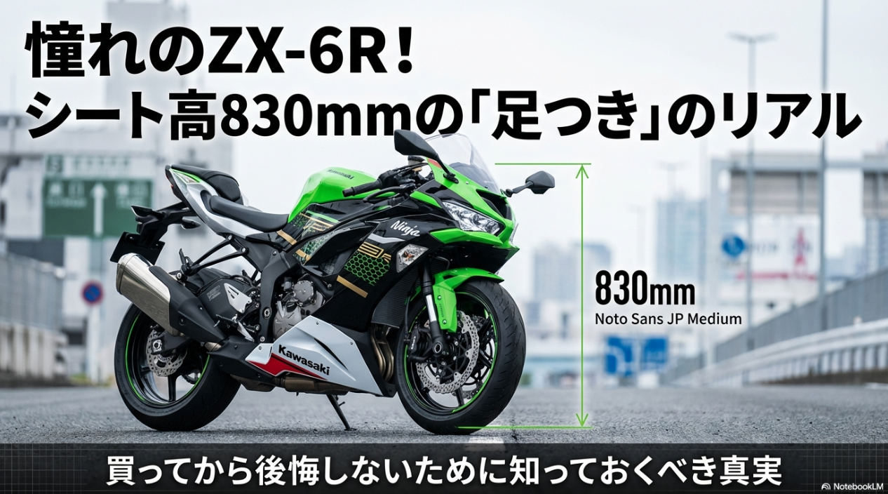 憧れのZX-6R！シート高830mmの足つきのリアルと失敗しないバイク選び