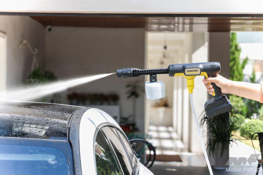 こりゃ便利! いつでもどこでも手軽に使えるコードレス高圧洗浄機、5