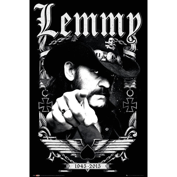 Lemmy Motorhead B/W Poster – Motor City Guitar
