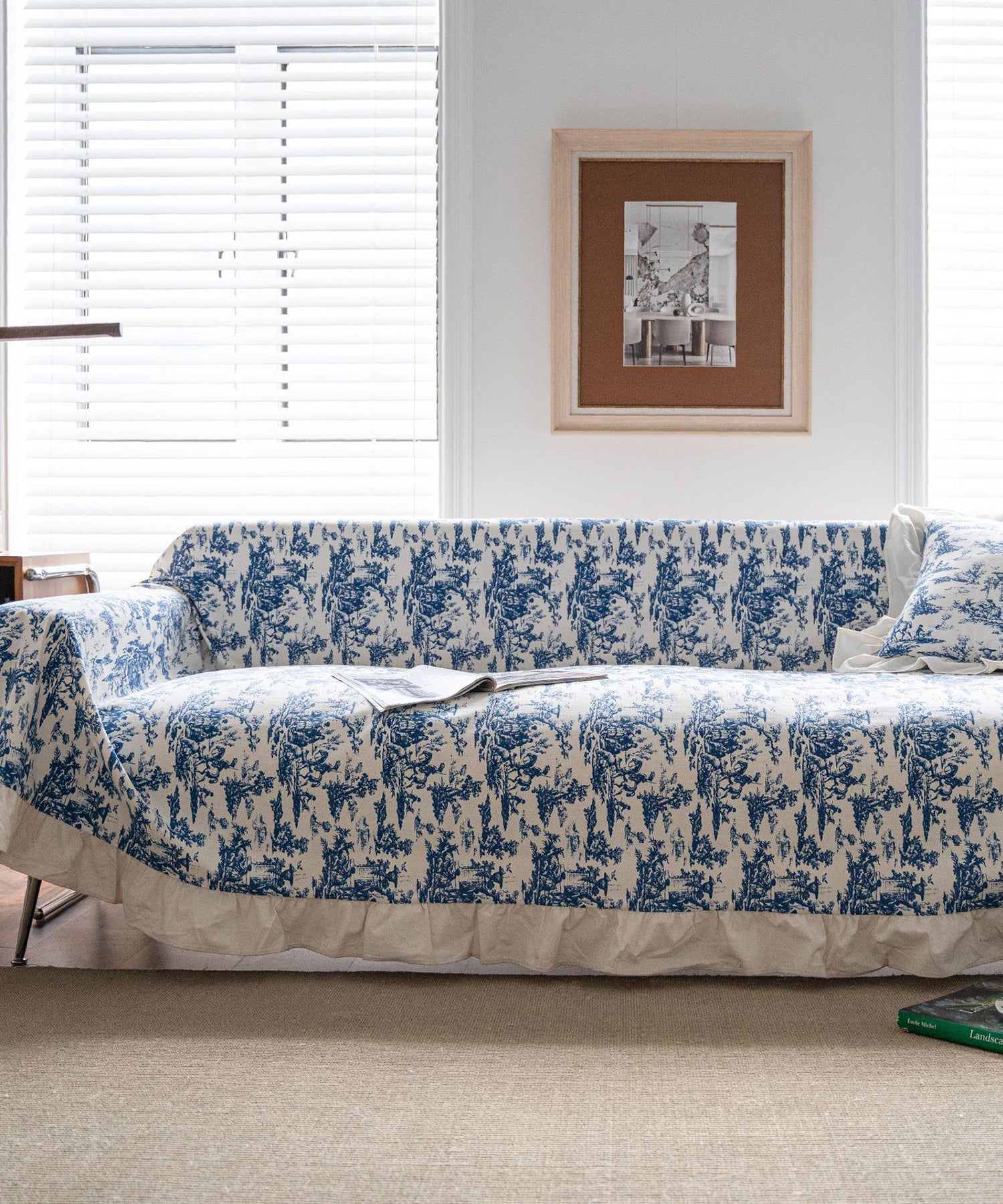 レトロアンティークフリンジ花柄ソファーカバー – 《公式》moremore