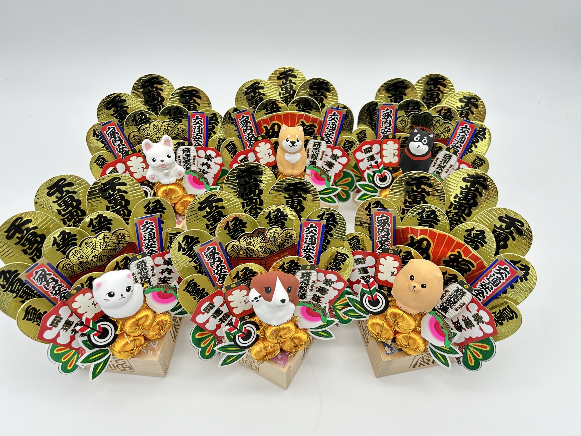 ワンニャンシリーズ 1合マス｜置くだけ開運のミニ熊手【森戸商店