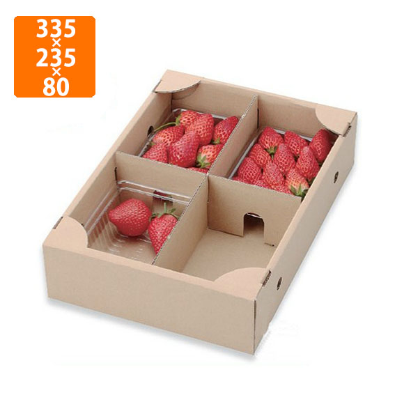 化粧箱】L-2096 イチゴ2Pサービス箱 黒セット 170×232×75 (200枚入