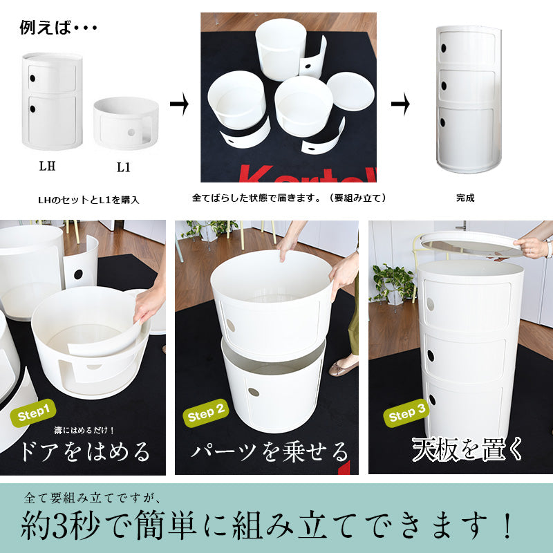 3/20より価格改定 正規代理店 Kartell カルテル Componibili Round