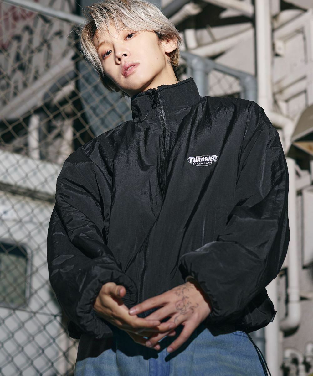 THRASHER×MSG 別注 ボアナイロン2wayリバーシブルブルゾン | MSG