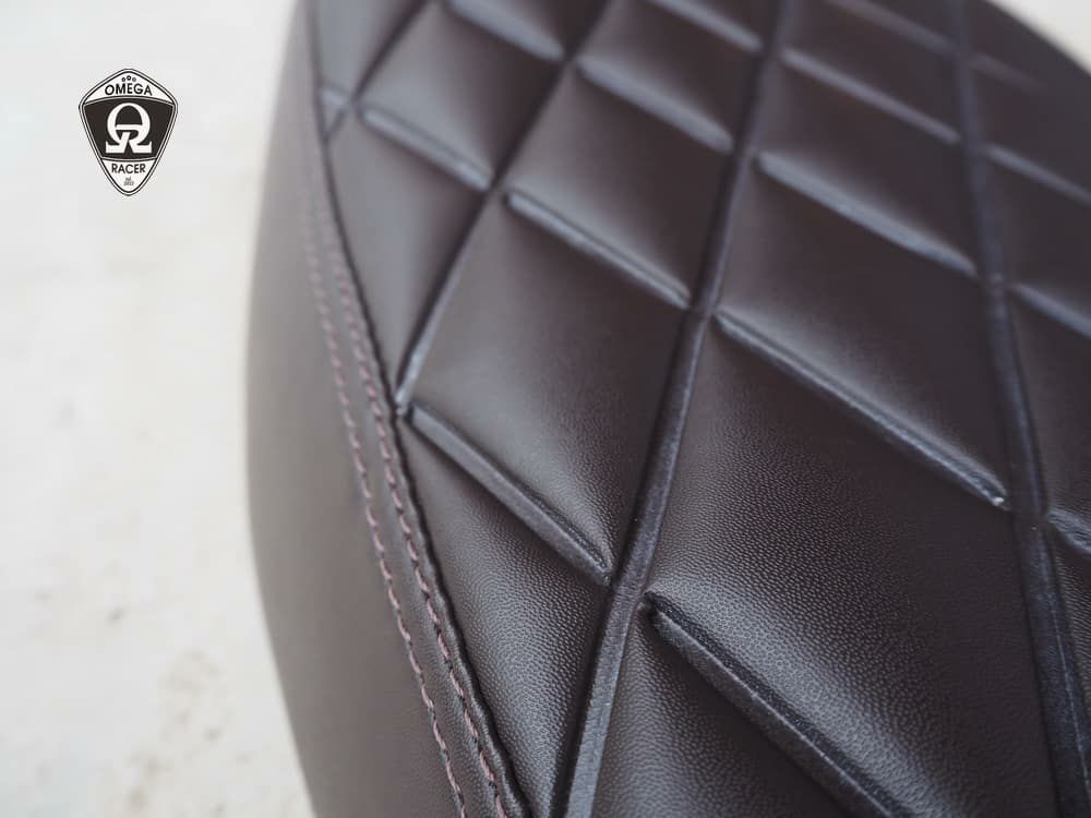 W400, W650, W800 フラットベンチシート ダークブラウン オメガ