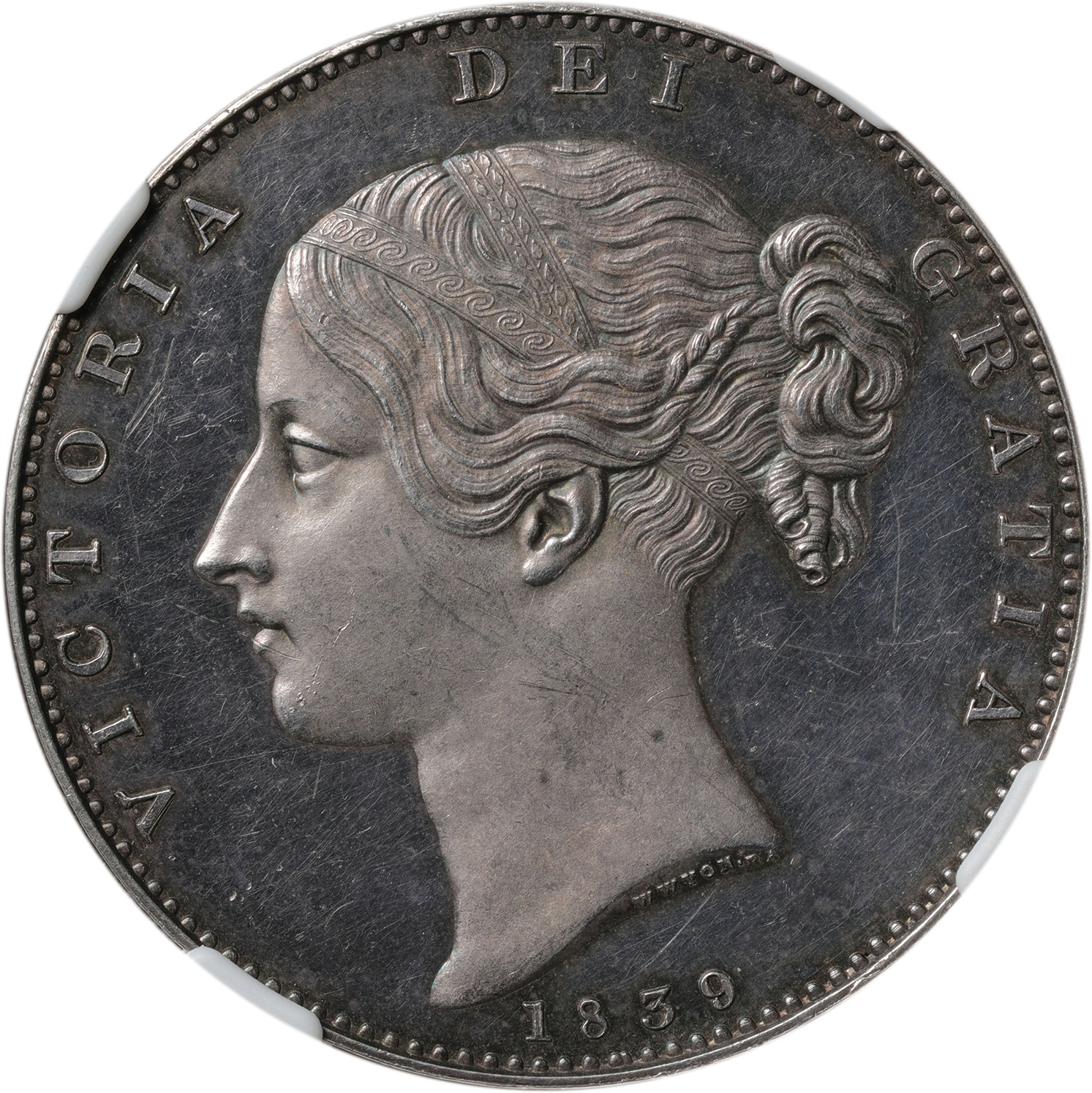 イギリス ヴィクトリア （1837－1901） クラウン銀貨 1839