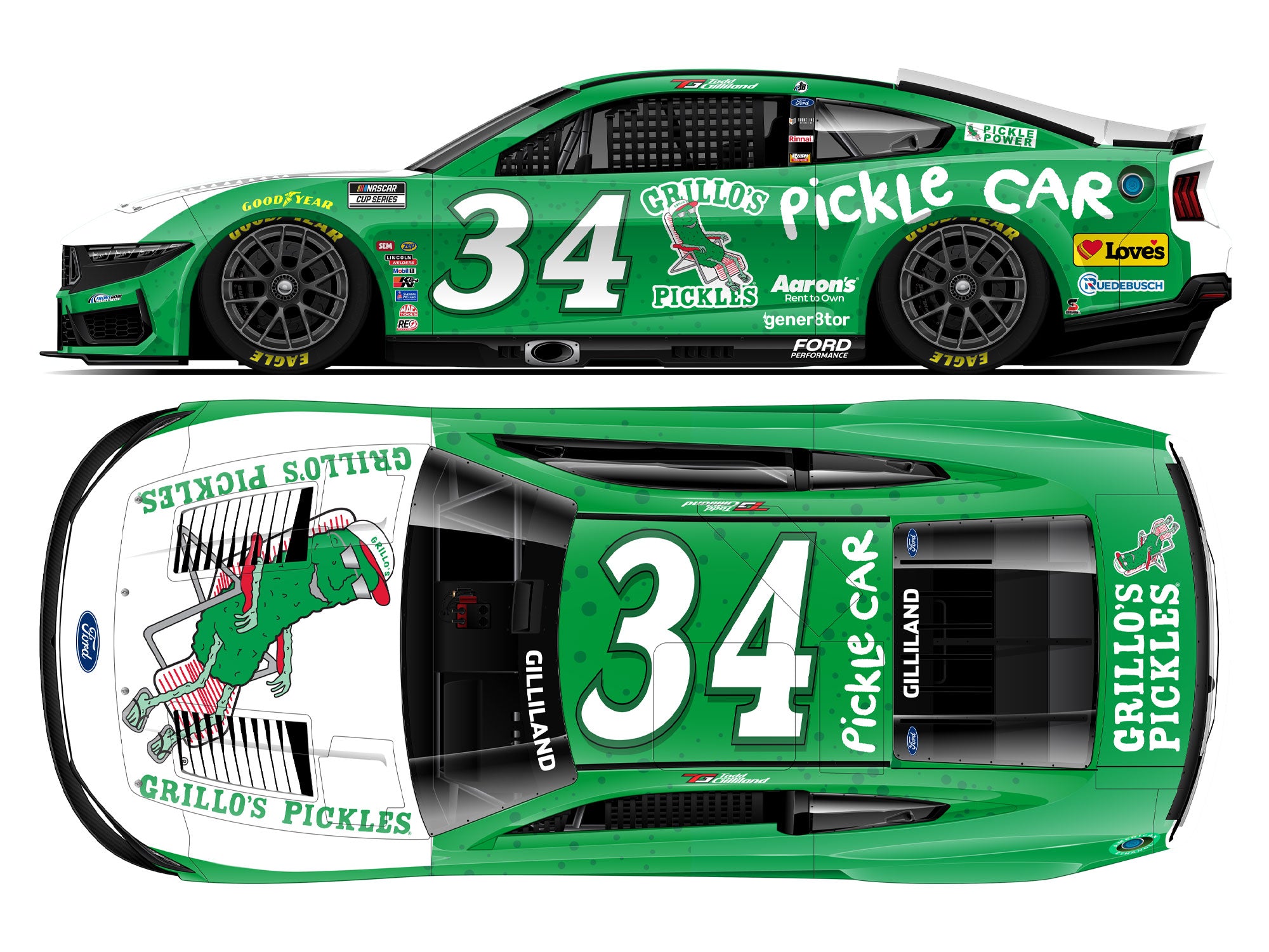 Todd Gilliland 2025 - #34 Grillo's Pickles - 1:64 ARC Diecast