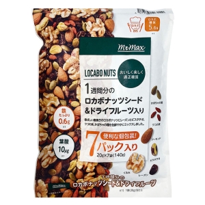 1週間分のロカボナッツ シード&ドライフルーツ 140g(20g×7袋